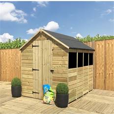 Outbuildings Dakota Fields Batchtown 8 W D Solid Wood Shed (Building Area )