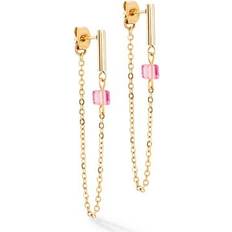 Coeur de Lion Geo Earrings - Gold/Pink
