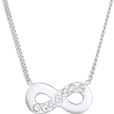 Elli Infinity Pendant Necklace - Silver/Crystals