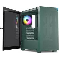 Computer Cases Vetroo AL800 Army Green E-ATX Case Tempered Glass RTX40 Mesh Front Panel Support.