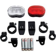 Lighting Set Bicycle Lights AmTech 2pc Bicycle Flash Light Set bicycle light set bike piece flash batteries amtech flashlight 2pc brackets cycling lighting s1825 led front rear