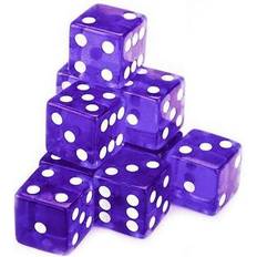 Brybelly Classic Six-Sided Board Game d6 Pipped Dice 19mm Purple 10-pack