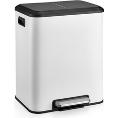 Garvee Dual Trash Can for Recycling Trash, 2 Gallon 30L White