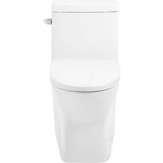 Toilets Swiss Madison Sublime II One-Piece 1.28 GPF Round Toilet with Left Side Flush, 10 in. Rough-In