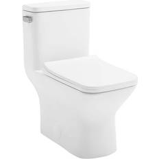 Toilets Swiss Madison Carre One-Piece 1.28 GPF Single Flush Square Toilet in White