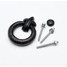 The Home Fusion Company Heavy Duty Antique Black Ring Style Rustic Door Knocker