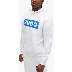 HUGO BOSS Nalves Logo Hoodie - Vit