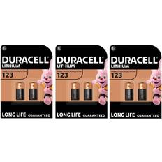 Duracell CR123A Batterier & Laddbart Duracell 123 Lithium Batteries 6-pack