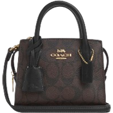 Coach Andrea Mini Carryall In Signature Canvas - Gold/Brown Black