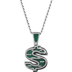 Billionaire Boys Club Ghost Necklace - Silver/Green/Transparent