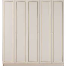 Gold Clothing Storage EVUHOME Marie XL Gold/White Wardrobe 175x210cm