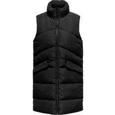 Only Matilde Long Quilted Vest - Black