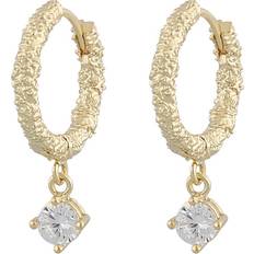 Snö of Sweden Palma small ring pendant earrings - Gold/Transparent