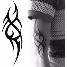 Body Makeup on sale LAHDEK Stylish 3D Man's Half Sleeve Arm Temporary Totem Tattoo Stickers Body Art Tatoos Boys Beauty Tools