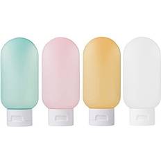 Travel Bottle, 4 Pcs Leak Proof Refillable Squeezable Containers Shampoos, Soap