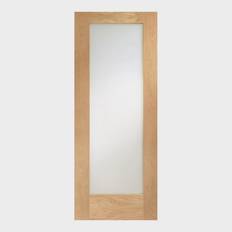XL Joinery Oak Pattern 10 Interior Door Clear Glass (x198.1cm)