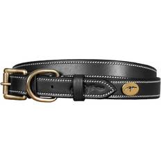 Dyon flaches Lederhalsband Hunde brown