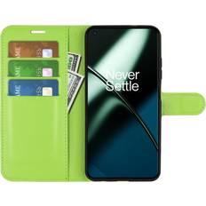 MAULUND OnePlus 11 Litchi Læder Cover m. Pung Grøn