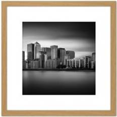 Natural Framed Art ARTERY8 Warby City Skyline Canary Wharf Photo 8X8 Framed Art