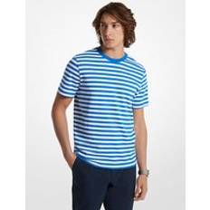 Michael Kors MK Striped Pima Cotton T-Shirt Grecian Blue Michael Kors