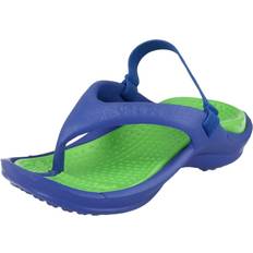 Crocs Sandals Crocs UK 8-9 Child, Sea Blue/Lime Blue Childrens Unisex Toe Post Sandals Athens Strap