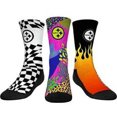 Yellow Socks Children's Clothing Rock Em Socks Youth Rock Em Socks Yellow Pittsburgh Steelers Team Vibes Three-Pack Crew Set