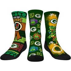 Boys - Green Underwear Rock Em Socks Youth Rock Em Socks Green Bay Packers TMNT Three-Pack Crew Sock Set