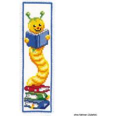 Bookmark Bookworm Counted Cross Stitch Kit, Multi-Colour