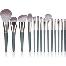 Green Makeup Brushes Buynewthing 14 PCs Green Cloud Makeup Brush Set Super Soft Powder Brush