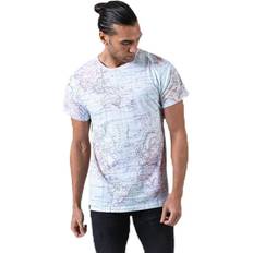 Dedicated Stockholm Map Patterned, Male, Kläder, T-shirt, Mönstrad