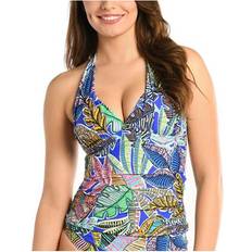 Florals Tankinis La Blanca Women's Halter Swim Tankini Neon Nights