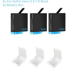 Telesin 1220 mah 3 pakke 3 spor ledet