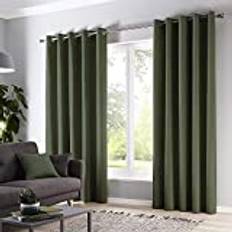 Curtains & Accessories Fusion Sorbonne 100% Cotton Light Filtering Eyelet Curtains 117cm x 137cm