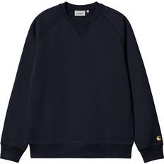 Carhartt WIP Chase Sweat Dark Navy Gold, Unisex, Tøj, hættetrøjer og sweatshirts, Blå