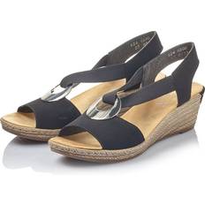 Rieker Women Heeled Sandals Rieker Women's Fanni H6 Sandal Black