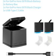 Telesin 1220 mah 3 pakke 3 spor ledet