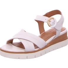 Sandali con tacco Tamaris White Leather Casual Open Sandals - Bianco