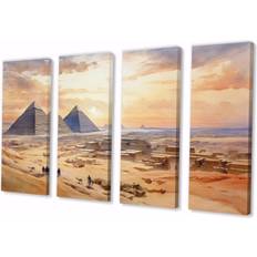 Design Art Historical Desert On Canvas Multicolor Framed Art 48x28" 4