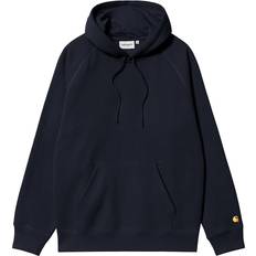 Carhartt WIP Hooded Chase Sweat Dark Navy Gold, Unisex, Tøj, hættetrøjer og sweatshirts, Blå