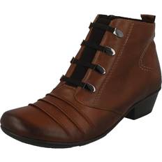 Remonte Shoes Remonte UK 8, Brown Ladies Remonte Elasticated Lace Ankle Boot D7381