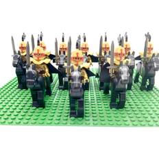 Xurikcoo Style G 20psc Horse 10, Warrior 10 20pcs Medieval Knight Series Lion Heart Hospital Teutonic Knight Battle Pastor Mini Figures Building Blocks Characters Fits Lego Kids