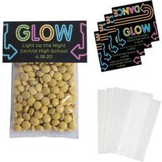 Oriental Trading 50 Pc DIY 4"x5.5" Personalized Glow Cellophane Treat Bags