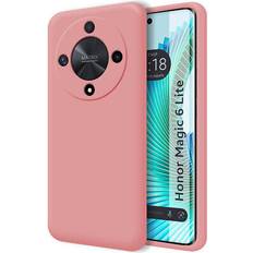 TuMundoSmartphone Hülle silikon liquid ultra weich für huawei honor magic 6 lite 5g farbe rosa