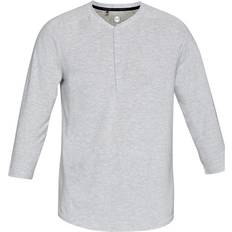 Under Armour Nachtkleding Under Armour Recovery Sleepwear Mens Grey Henley Top Modal