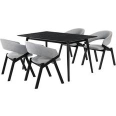 Armen Living Westmont/Talulah Gray/Black Contemporary/Modern Dining Set