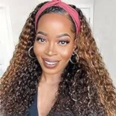 Tnice Headband Wig deep wave human Remy