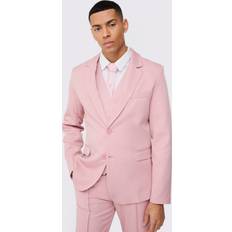 Men - Pink Blazers boohooMAN Slim Single Breasted Blazer - Dusty Pink