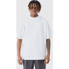 Ylisuuri T-paidat boohooMAN Oversized Extended Neck T-shirt - White