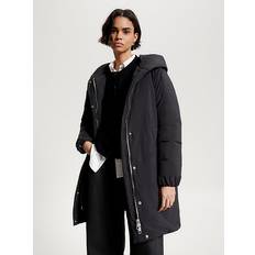 Tommy Hilfiger Women Coats Tommy Hilfiger Shawl Collar Padded Coat BLACK