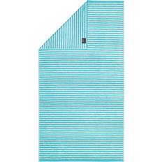Cawö Randig Handduk Turkos 70x140 cm Badlakan